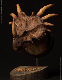 DAMTOYS Museum Series Styracosaurus Brown Bust