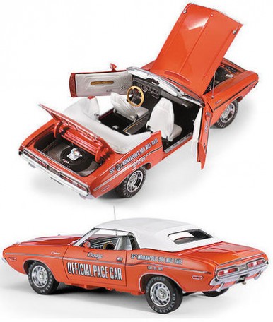 Franklin Mint 1:24 1971 Dodge Challenger Indy Pace Car Diecast