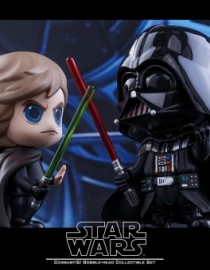 Hot Toys Star Wars EP6 Luke & Darth Vader Cosbaby Bobble Head Set 