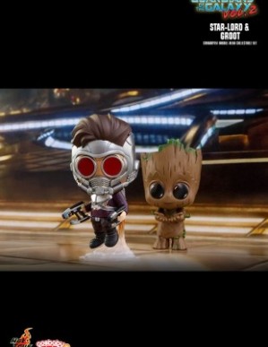 Hot Toys GOTG VOL.2 STAR-LORD and GROOT COSBABY SET