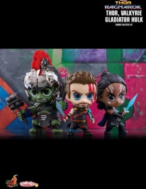 Hot Toys THOR: RAGNAROK Gladiator Thor, Hulk, Valkyrie COSBABY Set