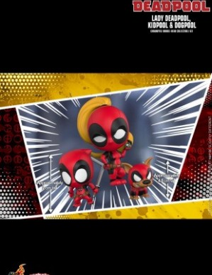 Hot Toys Deadpool Lady Deadpool Kitpool and Dogpool Cosbaby Set