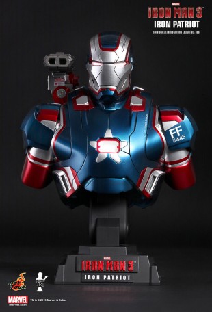 Hot Toys IRON MAN 3 IRON PATRIOT 1/4TH SCALE BUST