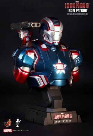 Hot Toys IRON MAN 3 IRON PATRIOT 1/4TH SCALE BUST