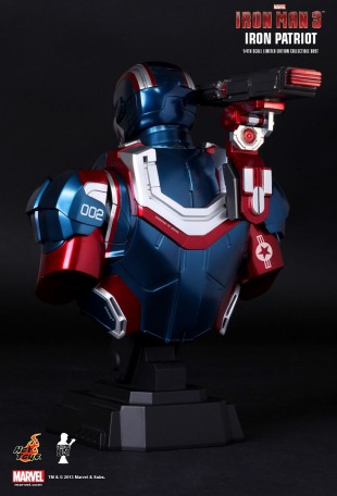 Hot Toys IRON MAN 3 IRON PATRIOT 1/4TH SCALE BUST