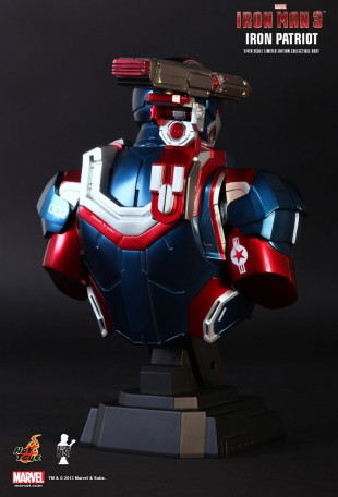 Hot Toys IRON MAN 3 IRON PATRIOT 1/4TH SCALE BUST