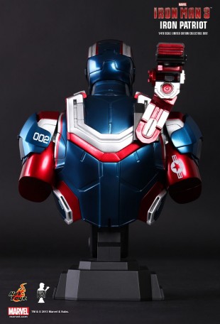 Hot Toys IRON MAN 3 IRON PATRIOT 1/4TH SCALE BUST
