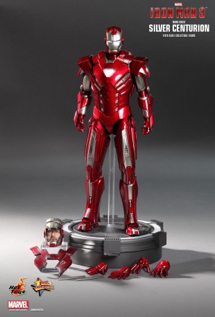 Hot Toys IRON MAN 3 SILVER CENTURION MK33 1/6TH Scale Figure