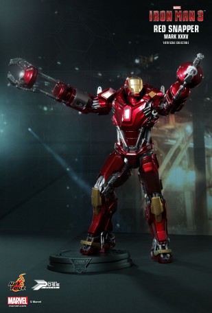 Hot Toys IRON MAN 3 POWER POSE RED SNAPPER 1/6TH Scale Figure