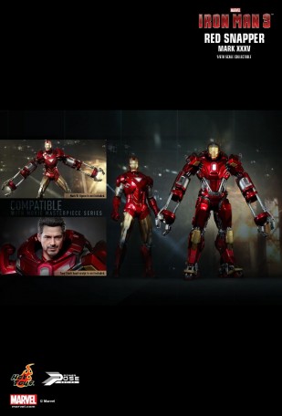 Hot Toys IRON MAN 3 POWER POSE RED SNAPPER 1/6TH Scale Figure