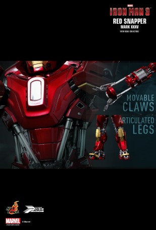 Hot Toys IRON MAN 3 POWER POSE RED SNAPPER 1/6TH Scale Figure