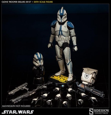 Sideshow Star Wars Clone Trooper Deluxe 501st 1/6TH Scale Figure