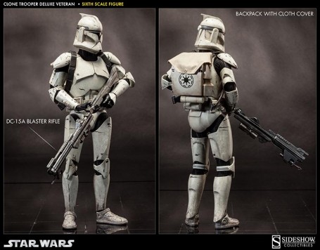 Sideshow Star Wars Clone Trooper Deluxe Veteran 1/6TH Scale Figure