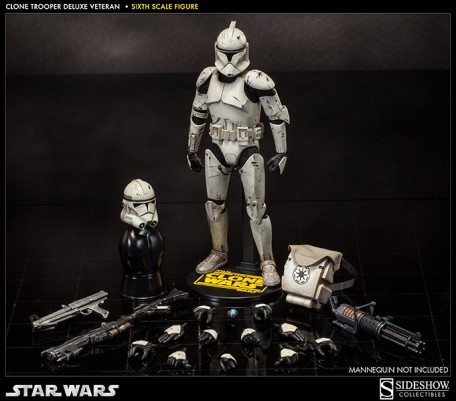 Sideshow Star Wars Clone Trooper Deluxe Veteran 1/6TH Scale Figure