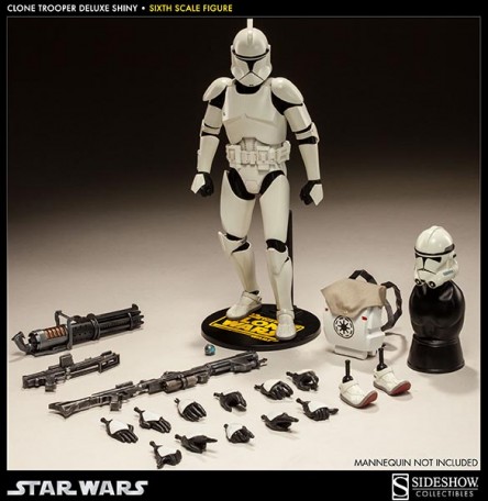 Sideshow Star Wars Clone Trooper Deluxe Shiny 1/6TH Scale Figure