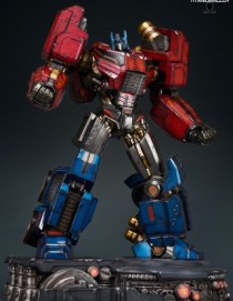 Titanium Alloy Transformers Fall of Cybertron Optimus Prime Statue