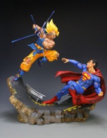 Super Saiyan Goku vs Superman Resin Statue