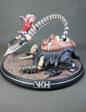 VKH Naruto Sakura vs Sasori Resin Statue