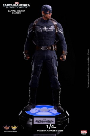 King Arts 1/4 Captain America Power Charger Statue