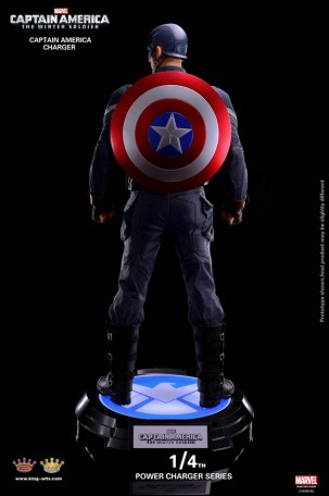 King Arts 1/4 Captain America Power Charger Statue