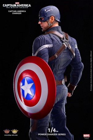 King Arts 1/4 Captain America Power Charger Statue