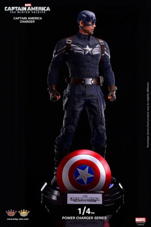 King Arts 1/4 Captain America Power Charger Statue