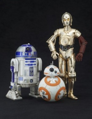 Star Wars The Force Awakens C-3PO R2-D2 and BB-8 Artfx+ 1/10 Scale Statue Set