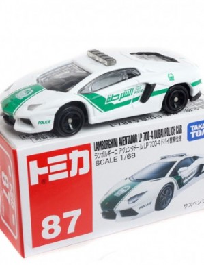 Takara Tomy Tomica #87 Lamborghini Aventador LP 700-4 Dubai Police Car Diecast Model Car