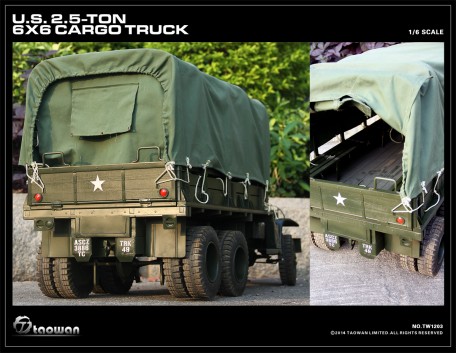 TAOWAN 1/6 Full Metal U.S. 2.5-TON 6X6 CARGO TRUCK