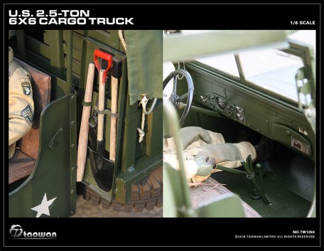 TAOWAN 1/6 Full Metal U.S. 2.5-TON 6X6 CARGO TRUCK